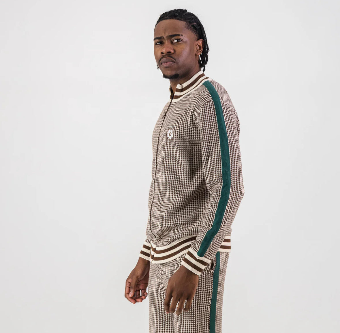 Doctor Khumalo Zip Through Knit Jersey-Ivory