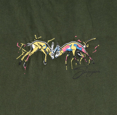 Springboks Graffiti Regular Crew Tee-Military Olive