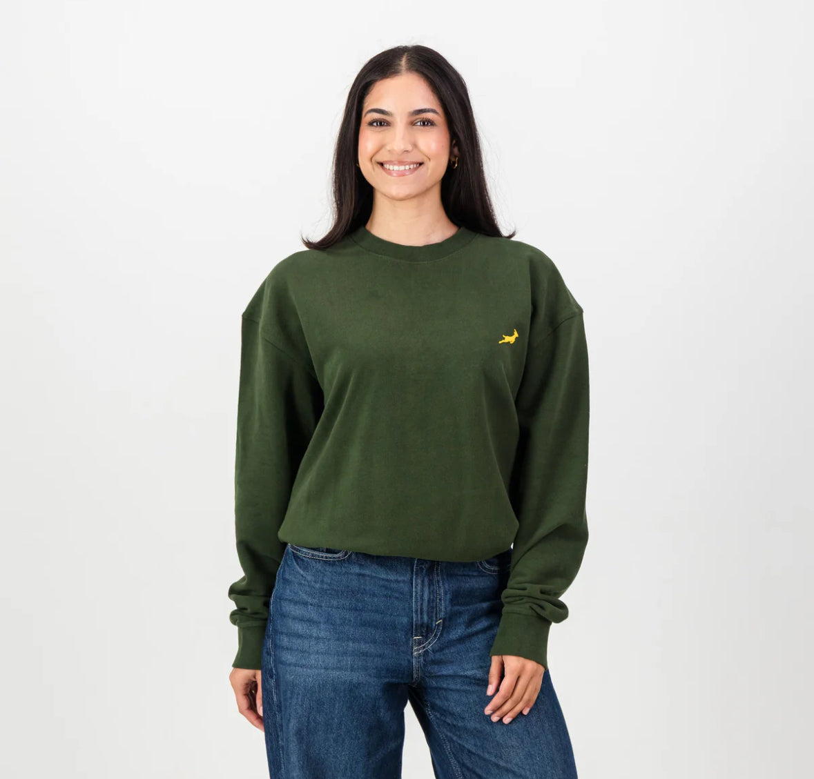 Springboks HS Small logo Crew Sweat - Military Olive