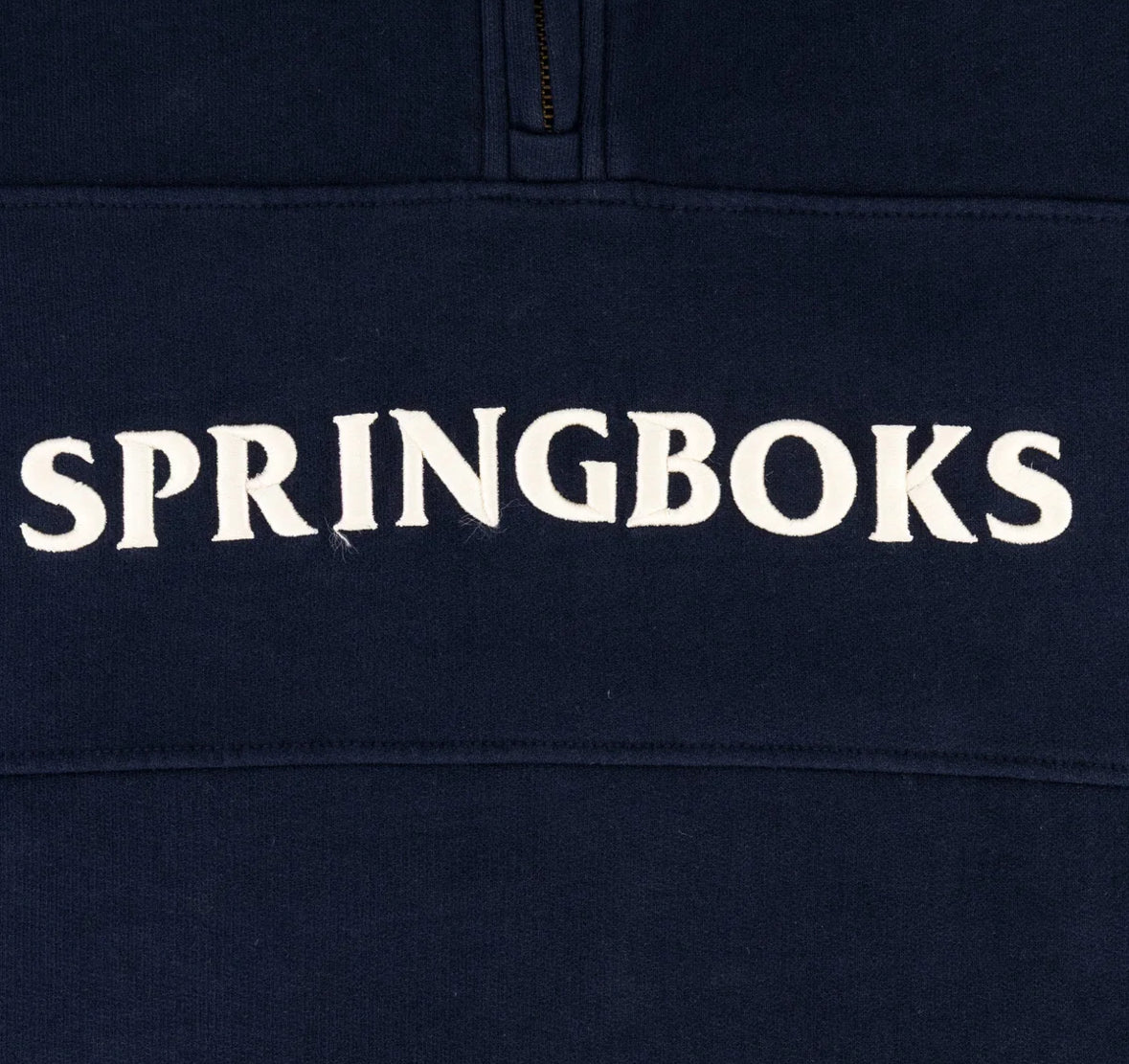 Springboks Word Quarter Zip Sweat-Navy