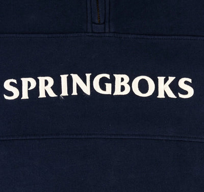 Springboks Word Quarter Zip Sweat-Navy