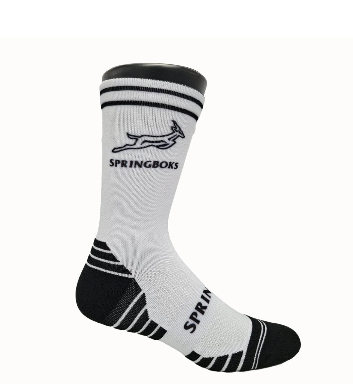 Springboks SML Outline Bok Versus Sock-White