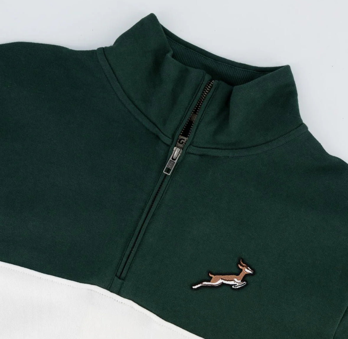 Springboks Classic Hoop Quarter Zip-OS Green