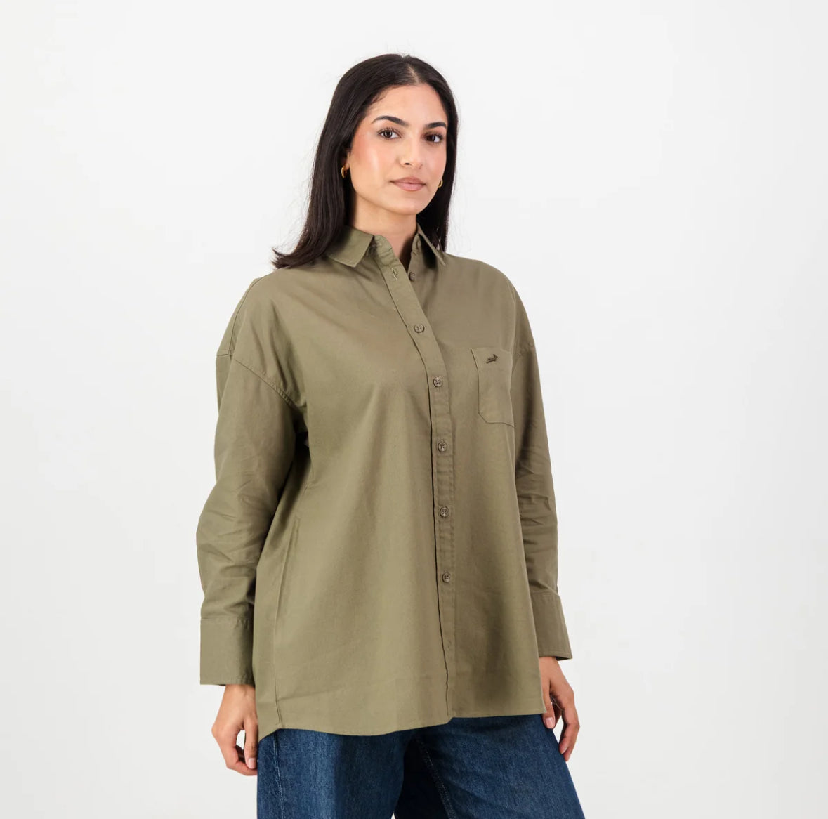 Springboks Ladies Oxford Shirt-Taupe