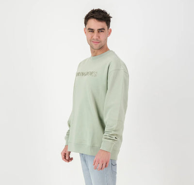 Springboks Word FGFG Crew Sweat-Desert Sage
