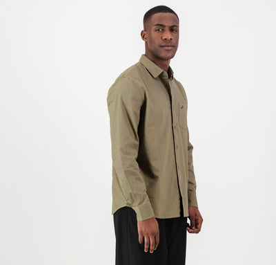 Springboks Tailored LS Oxford Shirt-Taupe