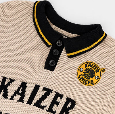 Kaizer Chiefs SS Knitted Jersey-Ivory