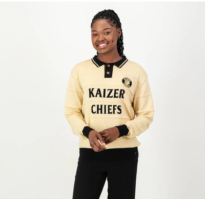 Kaizer Chiefs Long Sleeve Knitted Jersey-Butter