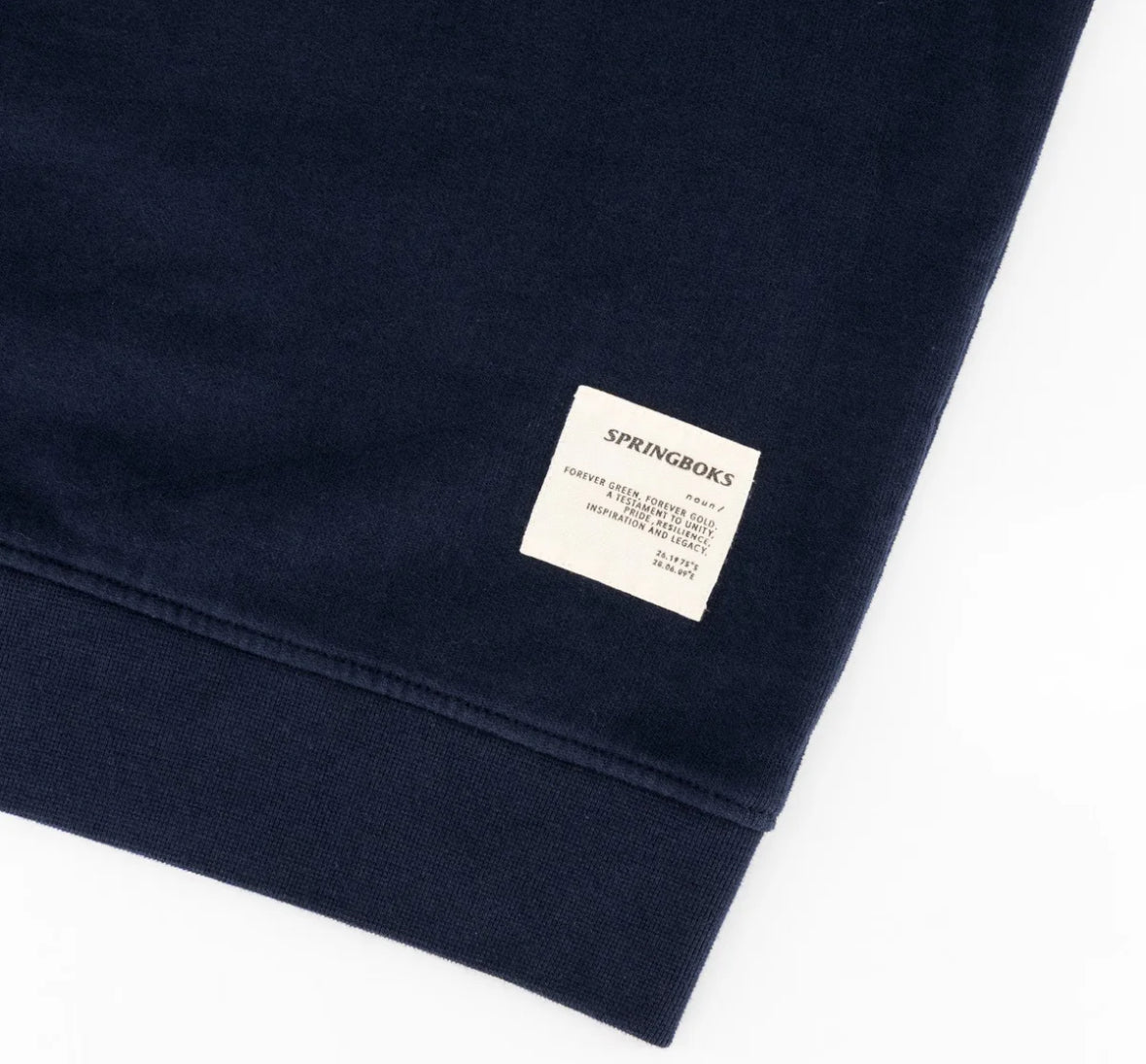 Springboks Word Quarter Zip Sweat-Navy