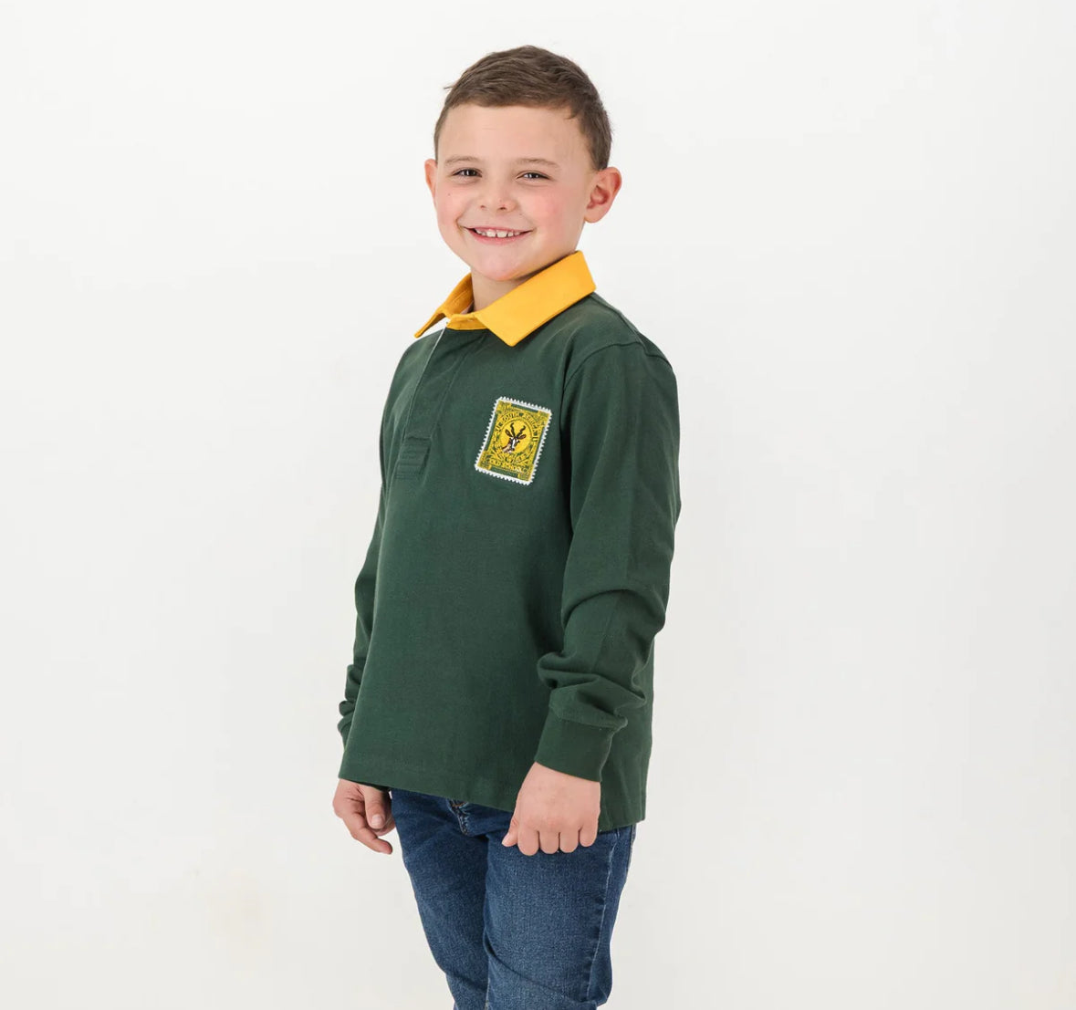 SA Supporters Kids LS Rugby Jersey-OS Green