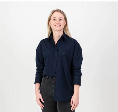 Springboks Ladies Oxford Shirt-Navy