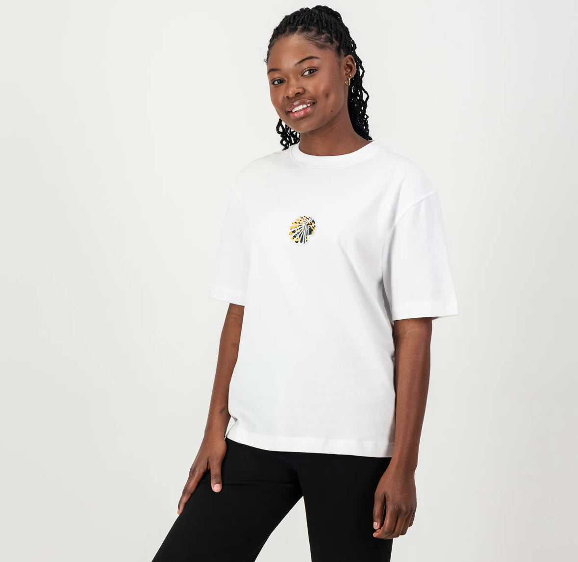 Kaizer Chiefs Pop Art Badge Boxy Tee- White