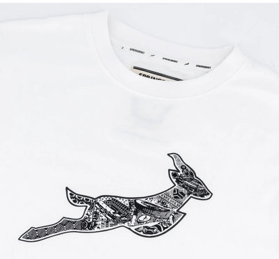 Springboks Stadium Bok Regular Crew Tee-White
