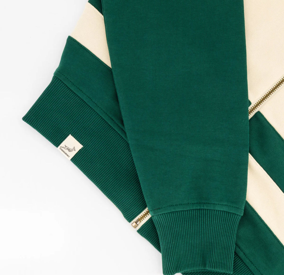 Springboks CB Zip Through Sweat-OS Green