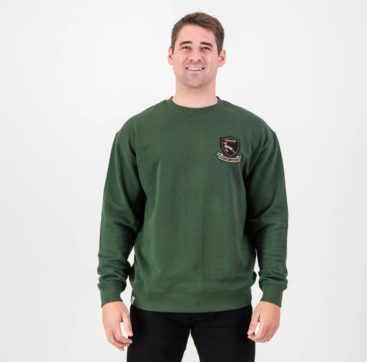 Springboks Shield Crew Sweat - OS Green