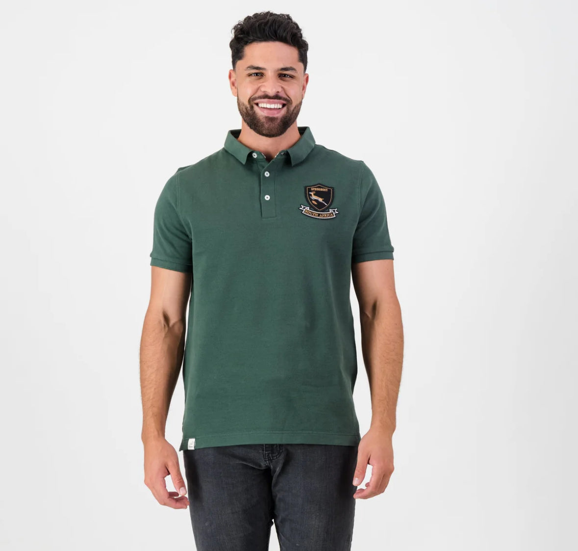 Springboks Shield Polo-OS Green