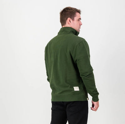 Springboks Word Quarter Zip Sweat-Military Olive