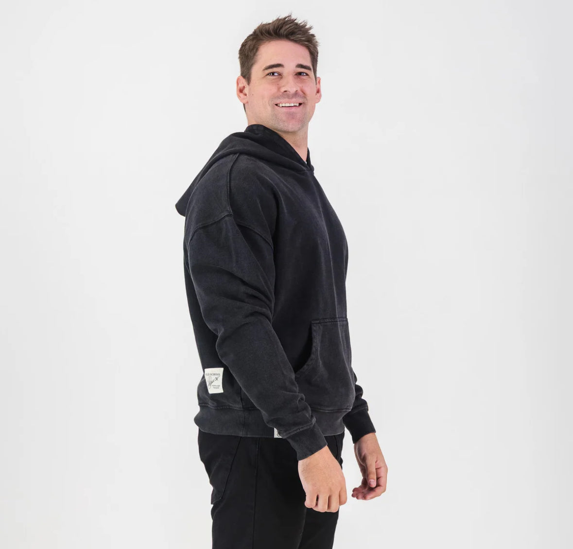 Stillknocks Acid Wash Hoodie Sweat- Black