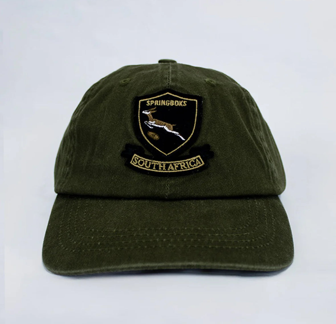Springboks Shield Dad Cap-Military Olive