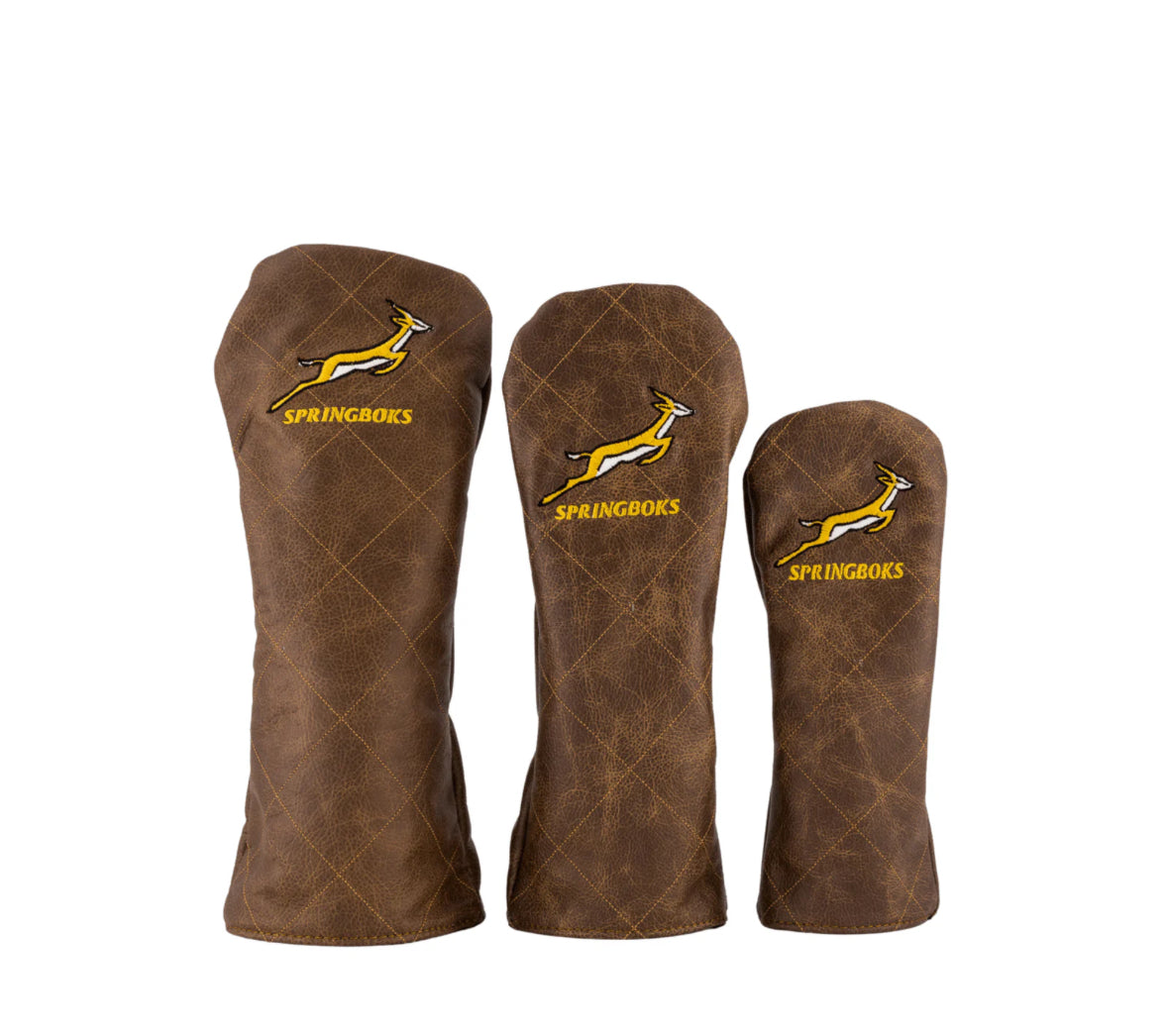 Springboks Leather Golf Cover-Dark Brown