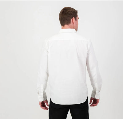 Springboks Tailored LS Oxford Shirt-White