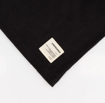 Springboks Outline EMB Regular Crew Tee-Black