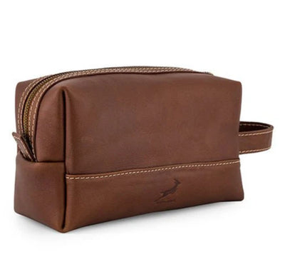 Springboks Toiletry Bag-Dark Brown