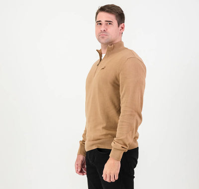 Springboks Quarter Zip Knit-Toffee