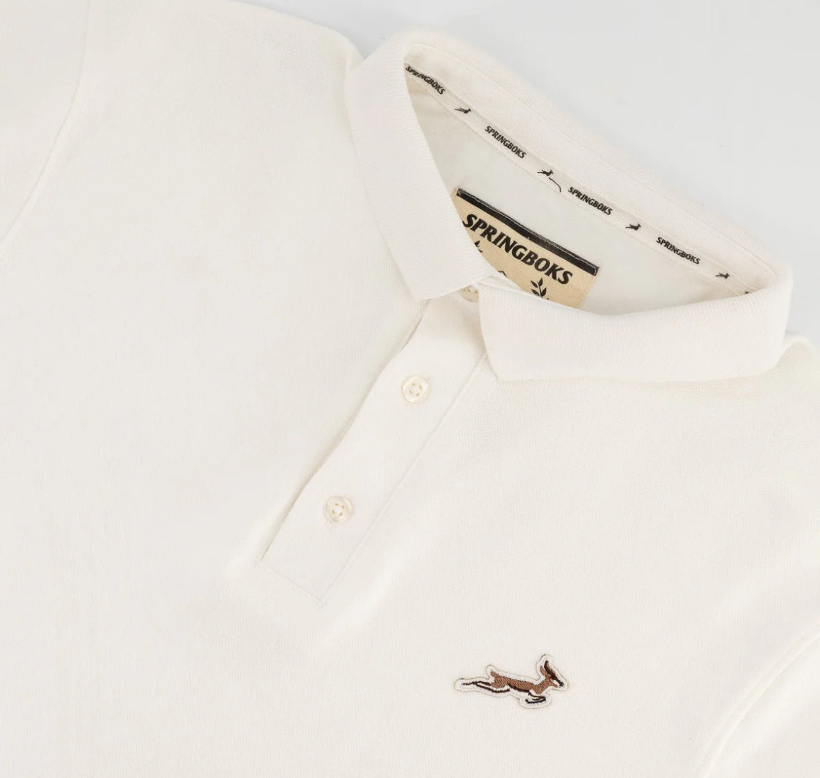 Springboks LC SML Badge SS Polo- White