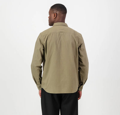 Springboks Tailored LS Oxford Shirt-Taupe