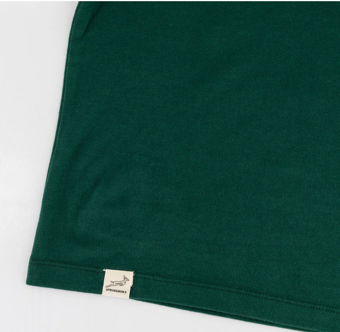 Springboks Ringer Crop Crew Tee - OS Green