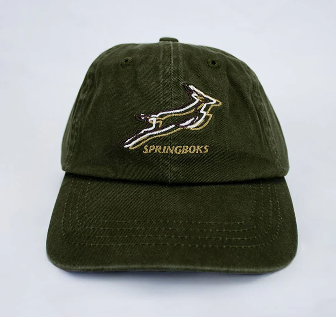 Springboks Triple Bok Dad Cap-Military Olive