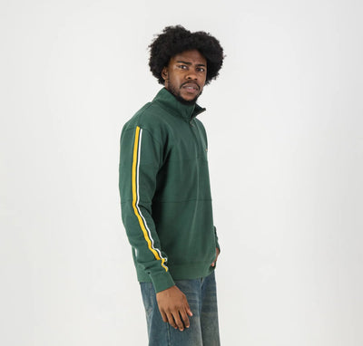 Springboks Twill SLV Quarter Zip Sweat-OS Green (UNISEX)
