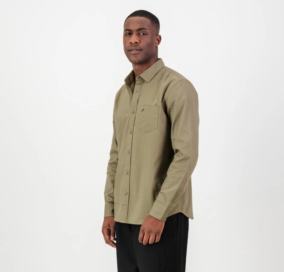 Springboks Tailored LS Oxford Shirt-Taupe