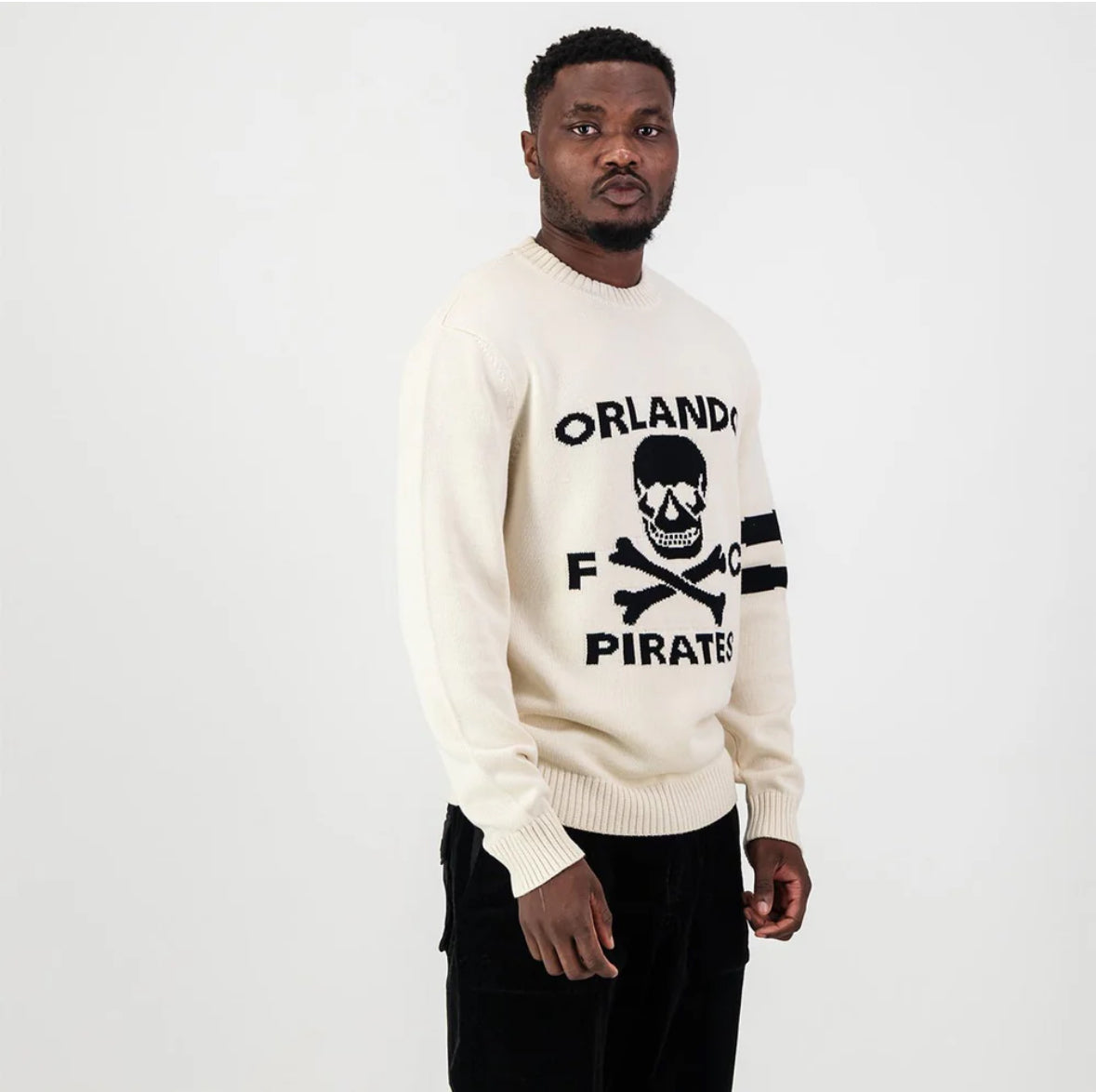 Orlando Pirates Xbone Crew Knit LS Jersey-Ivory