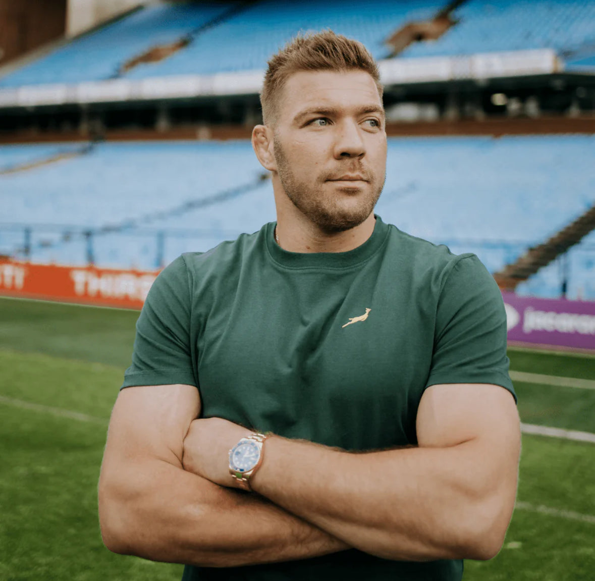 Springboks Sml Bok HS Regular Crew Tee-OS Green