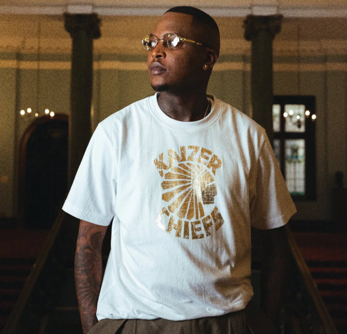 Kaizer Chiefs Vintage Regular Crew Tee-White