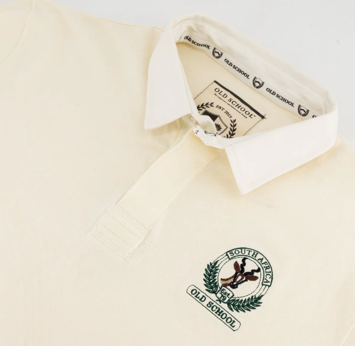 SA Supporters Badge LS Rugby Jersey-Ivory