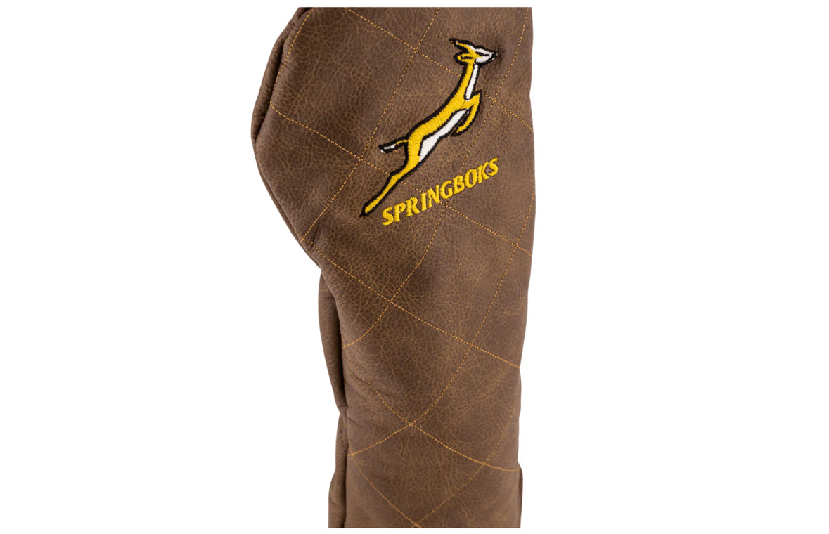 Springboks Leather Golf Cover-Dark Brown