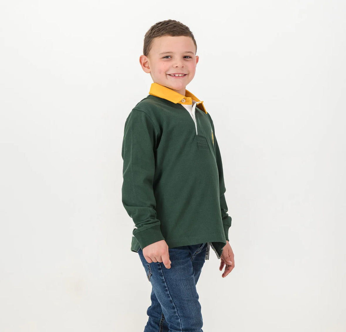 SA Supporters Kids LS Rugby Jersey-OS Green