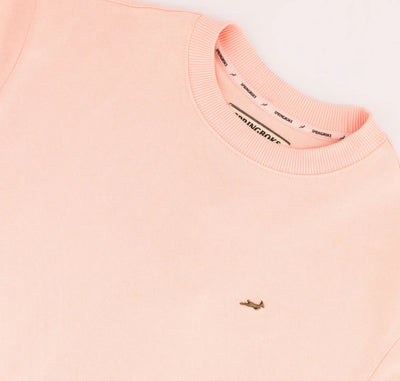 Springboks Metal Rivet Crew Sweat-Rose Quartz