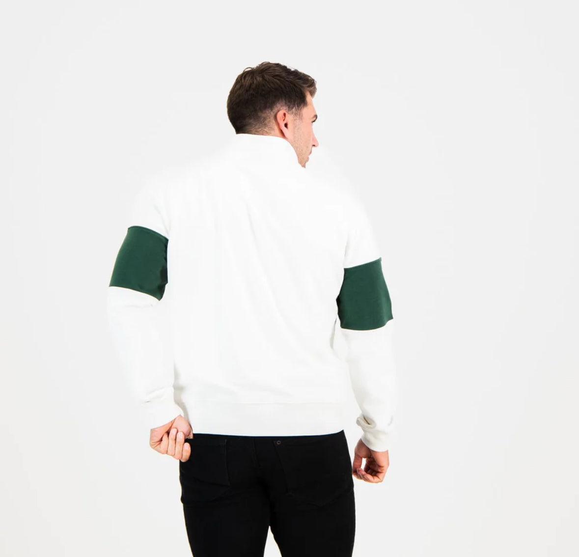Old School Hoop Quarter Zip Sweat-OS Green