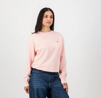 Springboks Metal Rivet Crew Sweat-Rose Quartz