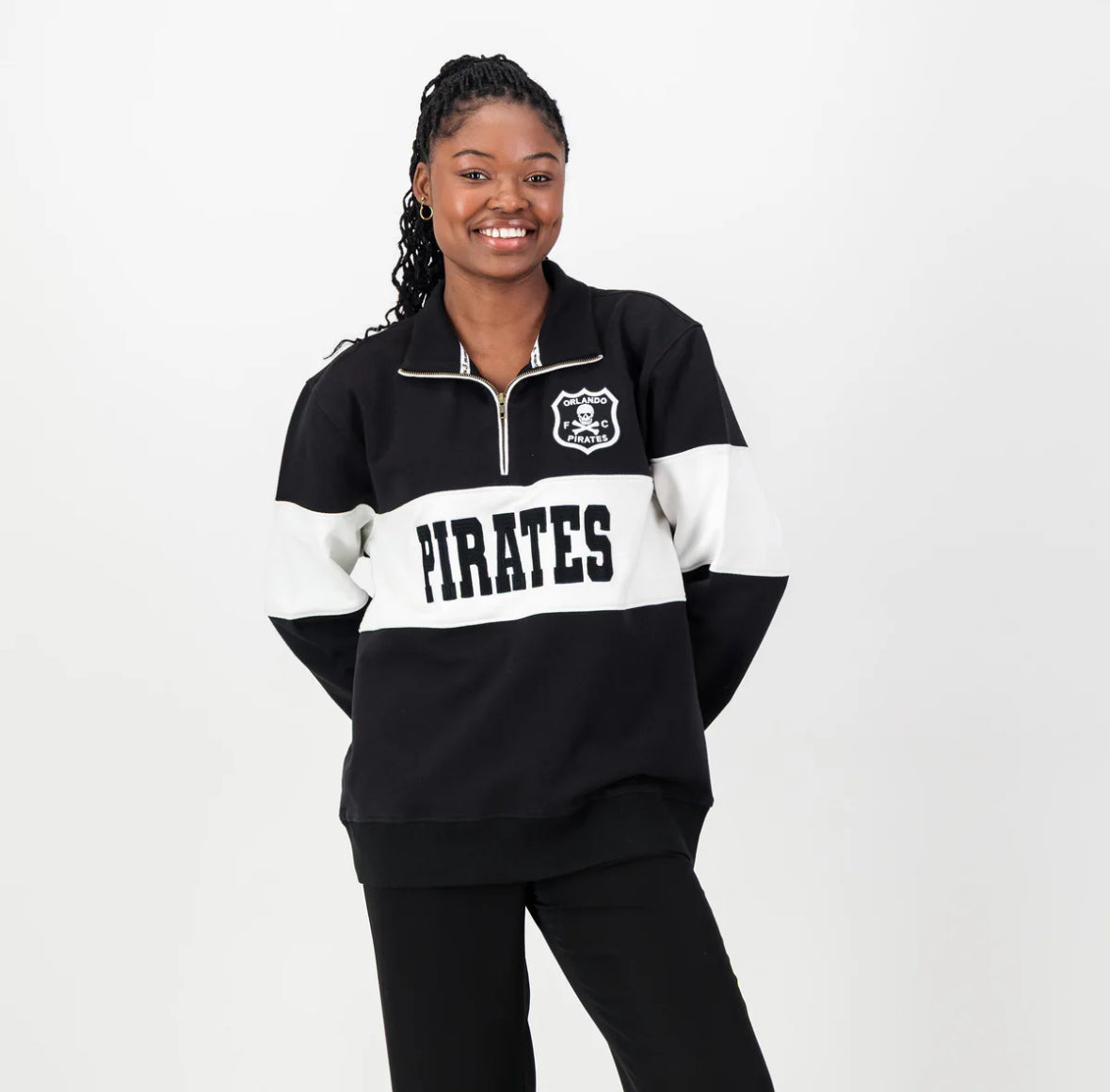 Orlando Pirates Quarter Zip Sweat-Black