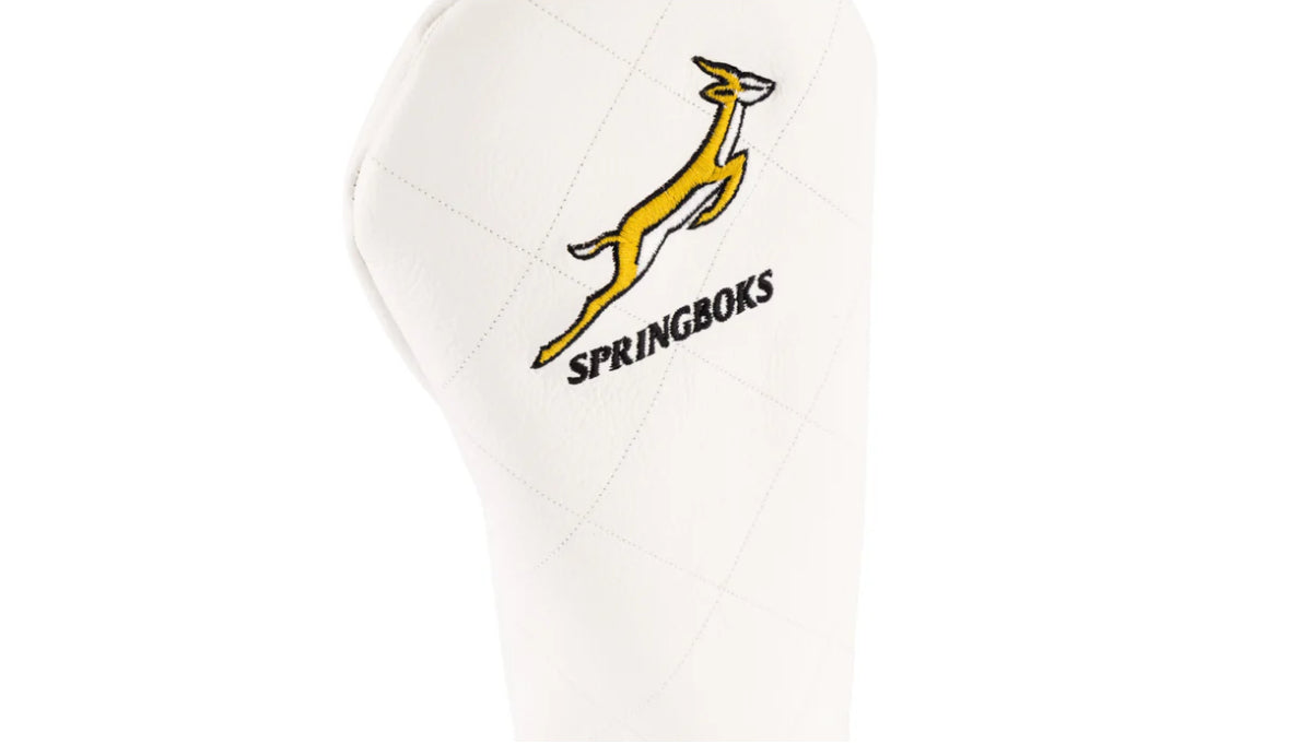 Springboks Leather Golf Cover-White