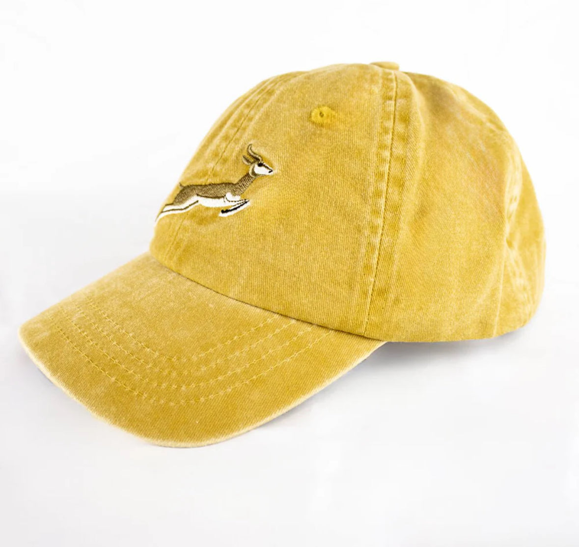 Springboks Natural Emb Dad Cap-Mustard