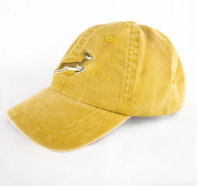 Springboks Natural Emb Dad Cap-Mustard