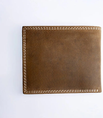 Springboks Double Stitch Fold Over Wallet-Tan
