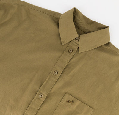 Springboks Tailored LS Oxford Shirt-Taupe