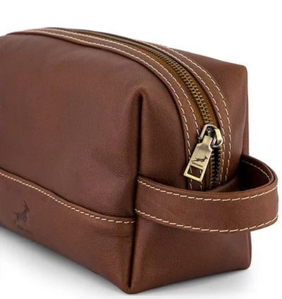 Springboks Toiletry Bag-Dark Brown